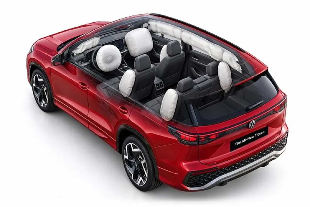 Volkswagen Tiguan thế hệ mới - Hệ thống bảo vệ an to&agrave;n với 8 t&uacute;i kh&iacute;